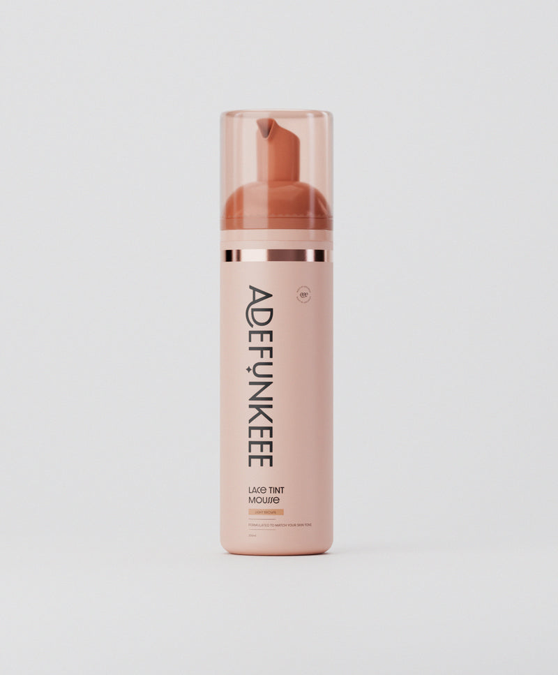 Lace Tint Mousse pump bottle in Light Brown